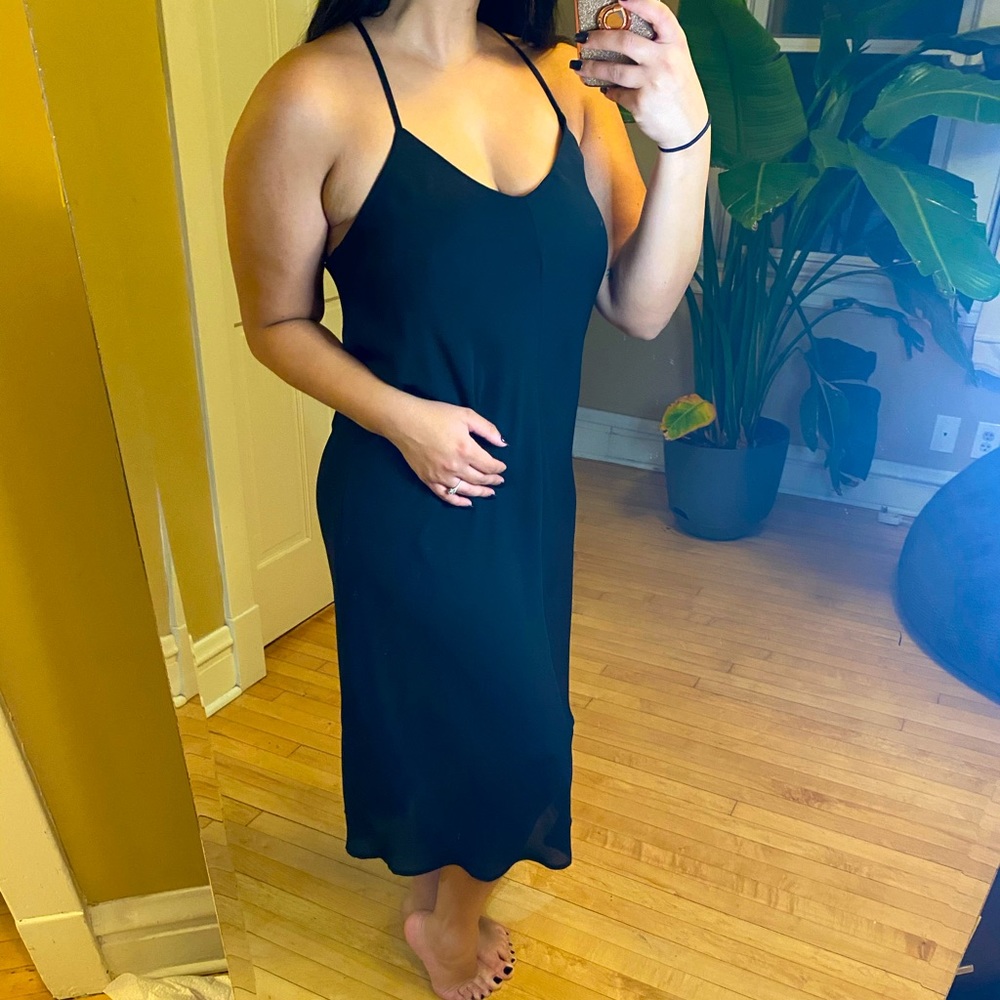 High-Low black dress